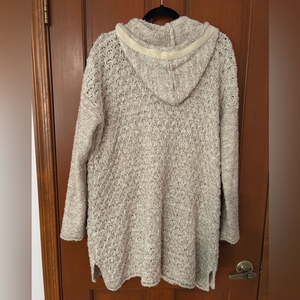 Free People Textured Knit Sweater in Cream - Picture 2 of 4